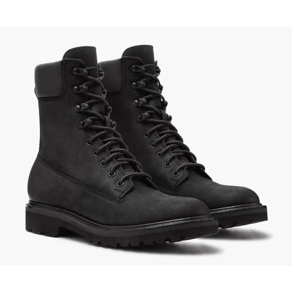 Thursday Explorer Lace Up Leather Vibram Bottom Boots Black Size 15 - Picture 1 of 11